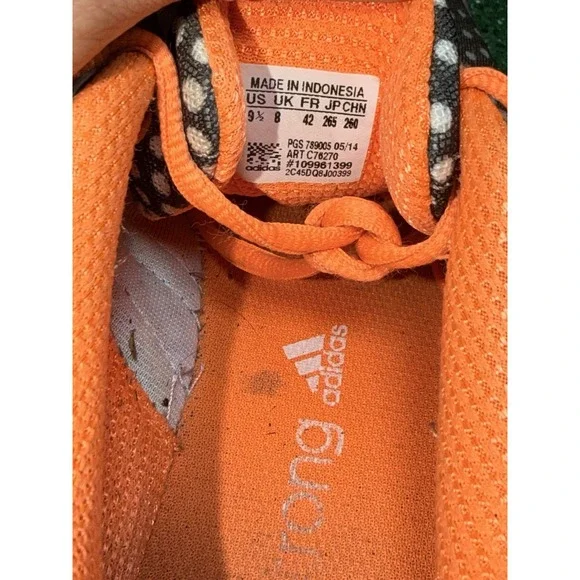 Adidas‎ Women's Duramo Running Athletic Shoes Sneakers Grey Orange Size 9.5 - Picture 8 of 9